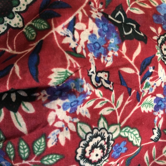 NWOT Free People burgundy floral top size M - Picture 5 of 7